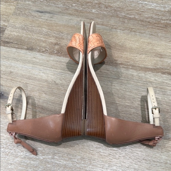 Cole Haan Tan and Cream Ankle-Strap Sandals - Picture 8 of 13